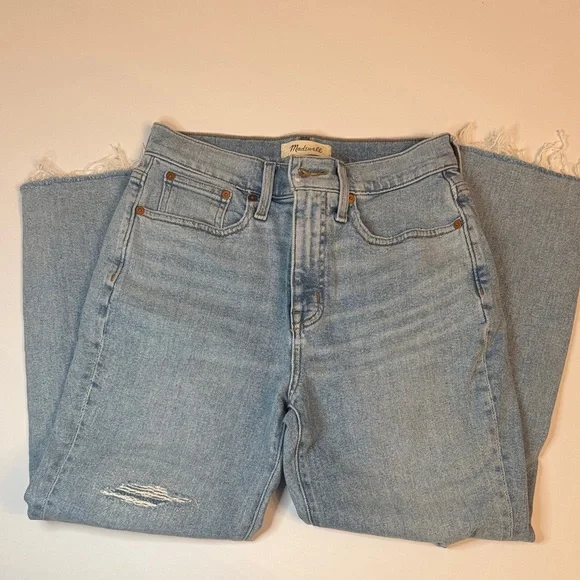 Madewell The Momjean High Rise Straight Leg Jeans 26 Petite 24” Inseam - Picture 5 of 5